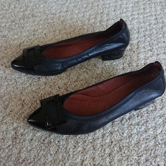 Hispanitas Joy Is A Choice Black Block Heel Point Toe heels Size 38 - Picture 3 of 10